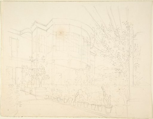 Sketch of Building and Garden