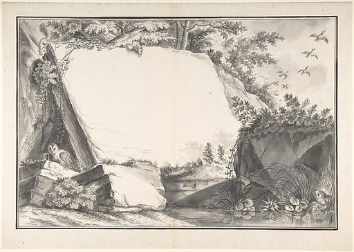 Design for a Title Page(?): Rocks and Animals