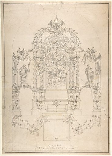 Design for an Alter with Saint Michael and the Dragon