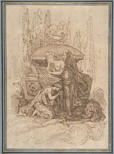 Landscape with a Memorial Scene