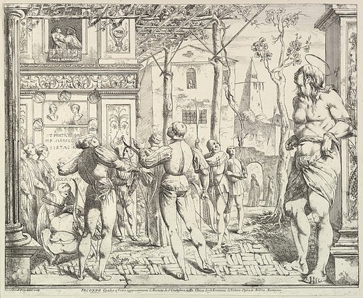 The Martyrdom of Saint Christopher,  from "The Story of Saints James and Christopher in the Eremitani Chapel"