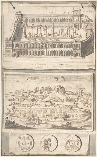 Reconstruction of the Circus Maximus (above) and a View of the Site (below)