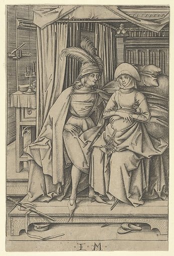 Couple Seated on a Bed, from Scenes of Daily Life