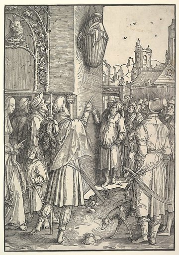 The Poet Virgil in a Basket