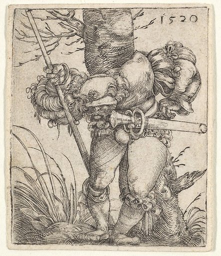 Bending Soldier Leaning against a Tree