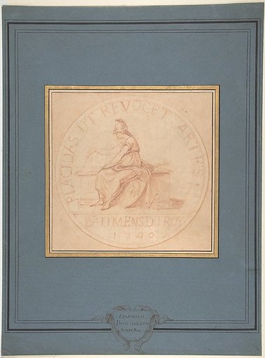 Design for a Medal: Bâtiments du Roy, 1740
