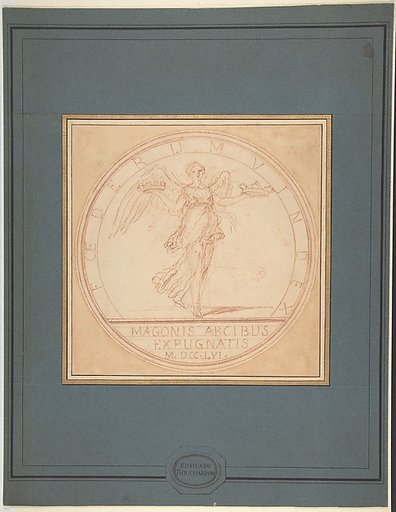 Design for medal commemorating the capture of Port Mahon