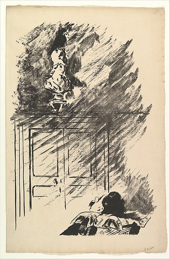Perched upon a Bust of Pallas, from "The Raven" by Edgar Allan Poe