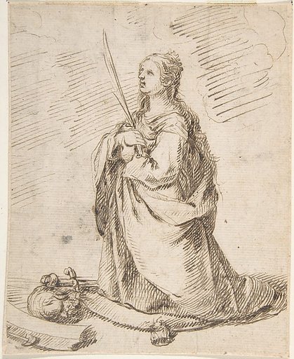Kneeling Figure of Saint Catherine of Alexandria