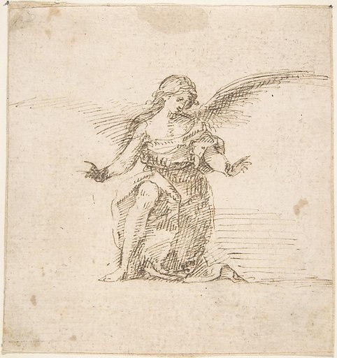 Kneeling Angel With Hands Outstretched