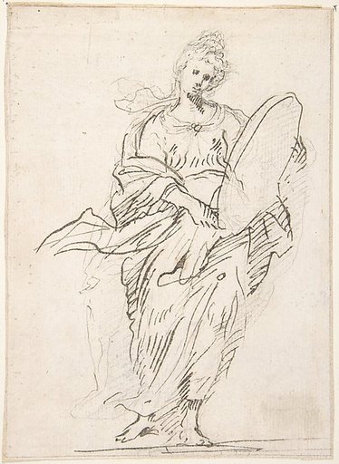 Standing Female Figure with Large Medallion