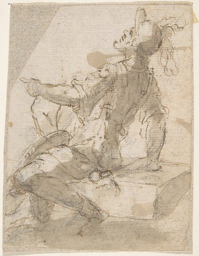 Startled Figure of a Soldier Seated on a Block