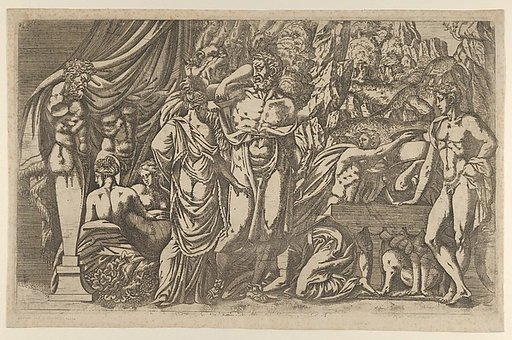 Hercules dressed as a woman