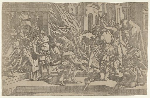 Burning of a corpse