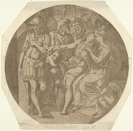 A Man Saying his Farewells to a Woman