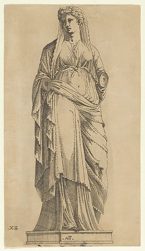 Woman Full Face, Her Head Slightly to the Left