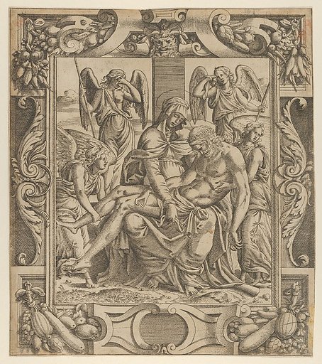 Pietà in an Ornamental Frame