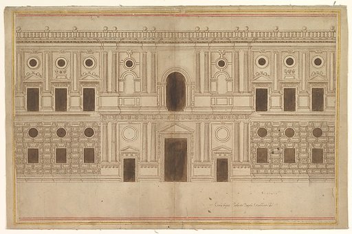 Study for the West Façade of the Palace of Charles V, The Alhambra, Granada