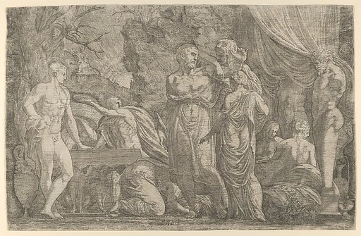 Hercules dressed as a Woman