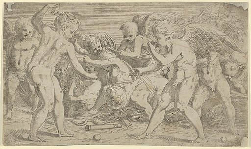 Putti playing