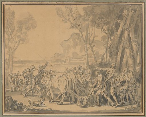A Farmer Entrusting the Plow to His Son