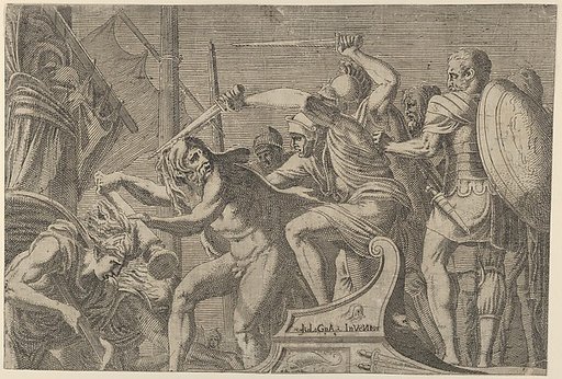 Hercules Fighting Aboard The Argonauts' Ship