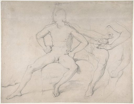 Study of a Seated Nude Male