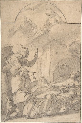 St. Roch Interceding before the Holy Trinity for Plague Victims