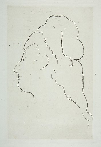 Profile of Eva Gonzalès turned to the left