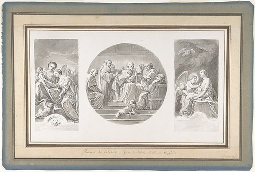 The Mystic Marriage of Saint Catherine; Saint Celestine V Renouncing the Papacy; Saint Catherine Touched by Divine Love