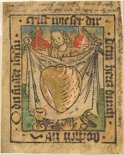 The Sacred Heart on a Cloth Held by an Angel
