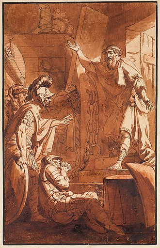 Messenger at the Door of a Guardhouse