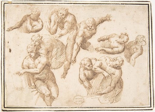 Group of Figures Copied from Michelangelo's Last Judgment