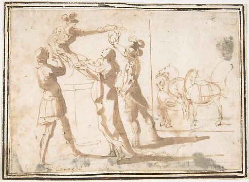 Enthroned Warrior Distributing Crowns