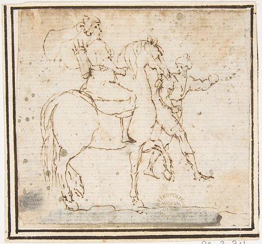 Man on Horseback with Attendant
