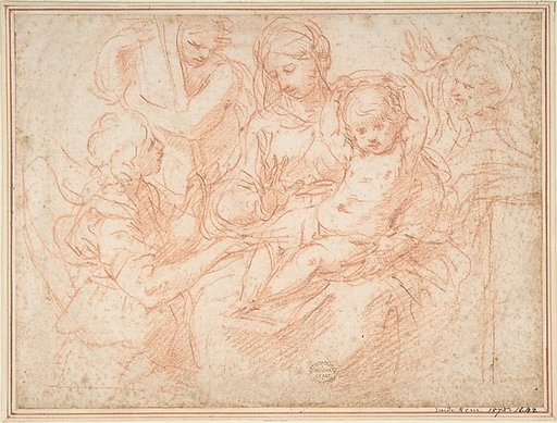 The Holy Family with Angels Bearing Symbols of the Passion