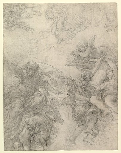 God the Father with Angels Holding Symbols of the Passion