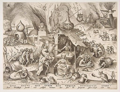 Avarice (Avaritia), from "The Seven Deadly Sins"