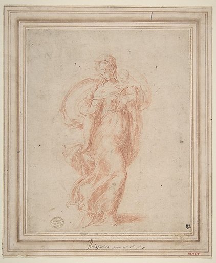 The Virgin Walking to the Right Carrying the Christ Child