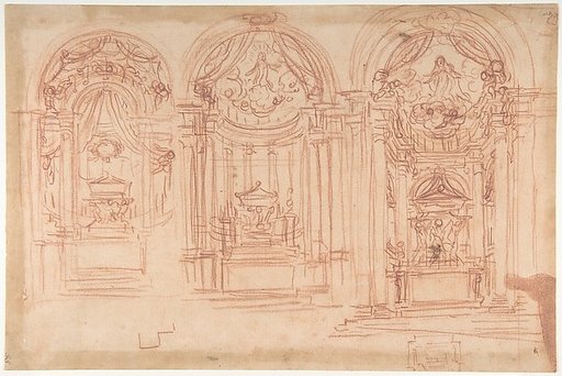 Design for a Catafalgue Used on the Occasion of the Canonization of Saint Mary Magdalen de' Pazzi, Florence, 1669