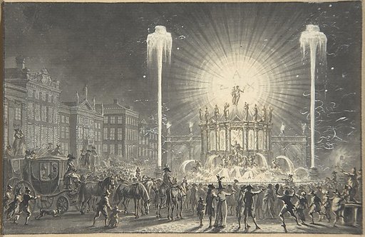 City Square with Fireworks