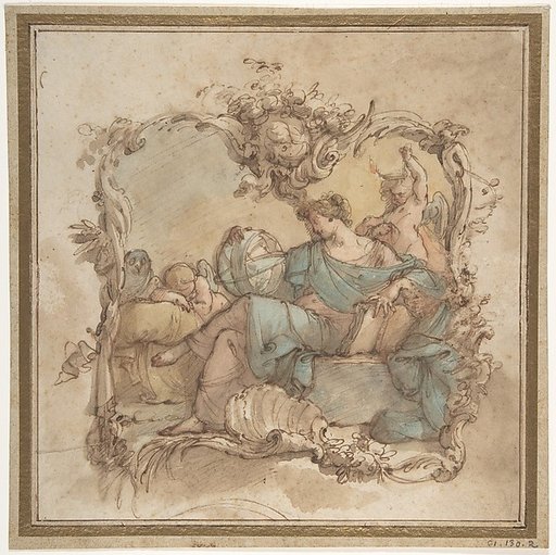 Vignette with an Allegorical Figure of Astronomy