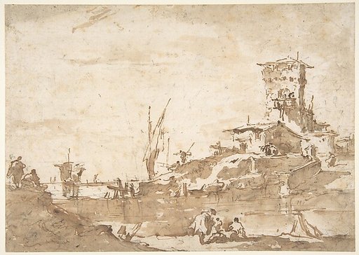 Lagoon Capriccio with a Tower