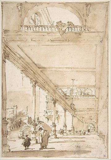 Architectural Capriccio:  A Palace Colonnade