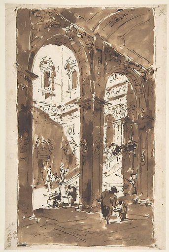 Architectural Capriccio: Courtyard of a Palace