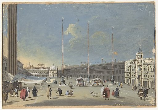View of the Piazza di San Marco Toward the South (showing the now destroyed church of San Geminiano)