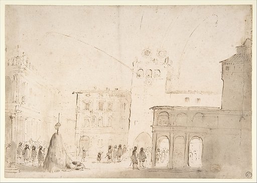 Fireworks in a Piazza