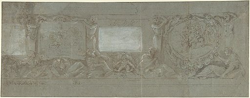 Design for a Wall Decoration with the Sacrifice of Abraham and the Flight into Egypt