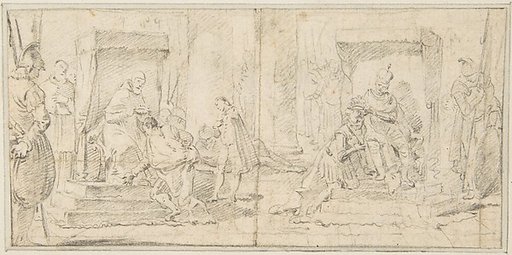 Illustration for a Book:  Two Scenes of Coronation