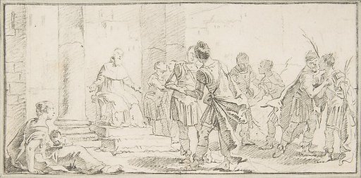 Illustration for a Book:  Scene of Peacemaking